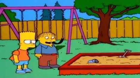 Ralph Wiggum and Bart Simpson